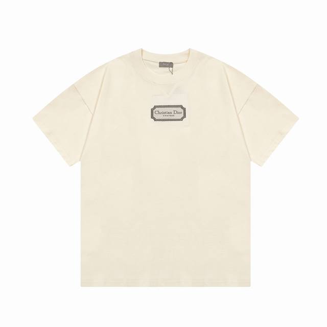Dior迪奥 Cd字母经典银框刺绣 Logo标识精致升级，灵感源自八十年代复古 原版面料 官方同款 短袖T恤 定制260克同缸染面料 手感非常舒服 春夏砖柜同步