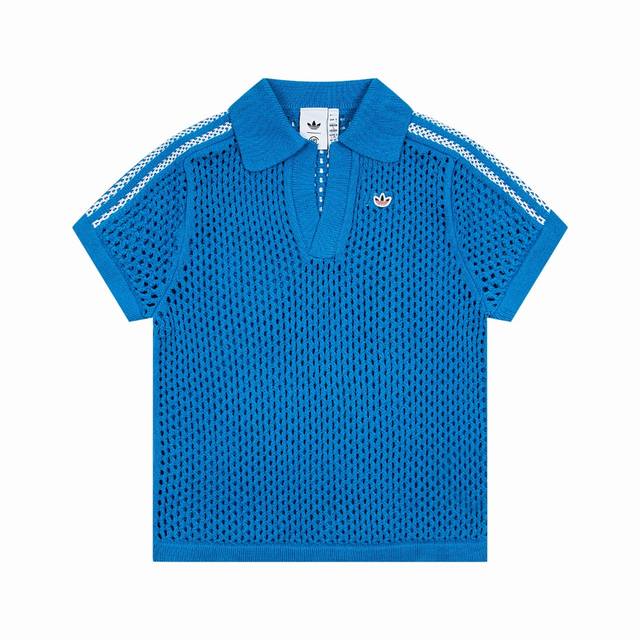 对标Yb Cadidas Originals Polo 三叶草 短袖T恤Polo衫 陈冠希联名 男女同款 -定制冠希哥联名全套辅料 颜色：黑色 白色 蓝色 尺码