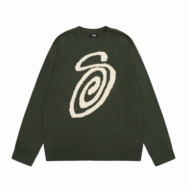 Xb3004# 独家款式 正品开模 Stussy 斯图西风格蚊香S经典款圆领毛衣 Zp定染0色差版本 欢迎对比 有色差承诺白送 真正平台品质 区别一切世面垃圾