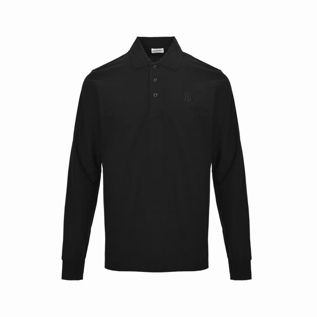 Burberry 巴宝莉 25Fw Tb刺绣翻领Polo长袖 采用定制面料。添加杜邦公司Sorona 索罗娜 材料，亲肤性好、长效抗菌、防螨，更耐洗，棉线经过反
