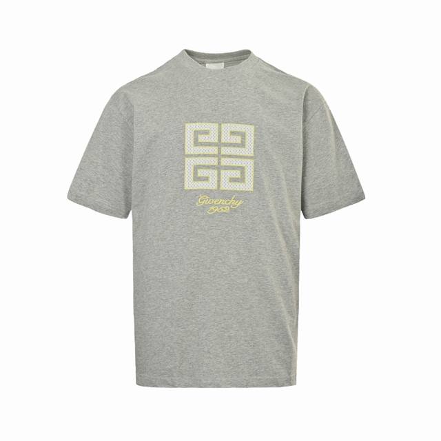 Givenchy 纪梵希 25Ss 网格贴布短袖 定制280克全棉双纱硬挺面料 布面干净 布纹清晰 手感非常细腻扎实 更加力挺 舒适透气不易变形不易褶皱 1×1