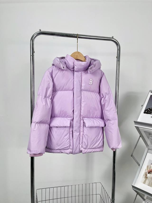 Mlb 洋基队方口袋连帽中长款儿童羽绒服 Size：110-160