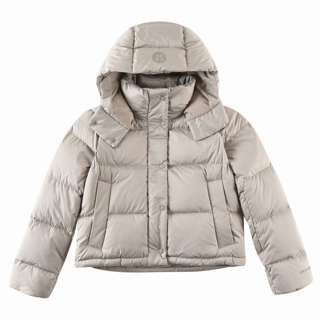 亚麻灰 Lululemon露露乐蒙 泡芙四格羽绒服 Wunder Puff系列 独家配色 Softmatte 面料,具有拒水和防风性能 ■600蓬松度鹅绒填充，