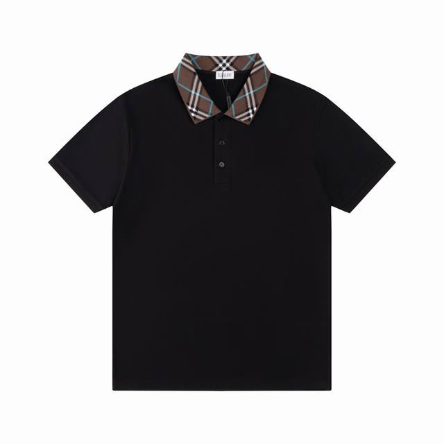 Burberry 巴宝莉领子条纹撞色拼接纯色Logo刺绣春夏新款男士时尚短袖Polo衫！夏季想要穿得减龄又显活力，必须要有一件Polo衫，经典且百穿不厌的基础衫