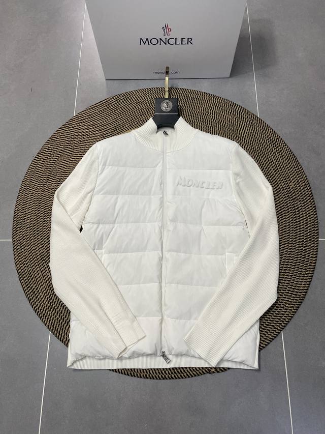 Moncler蒙口情侣款针织拼接薄款羽绒服冬天的内搭神器黑白双色经典好搭又不老气 尺码：S-Xl