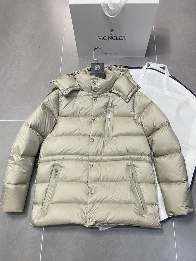季全新发布 高版Moncler Bauges 24Fw 收腰皮标口袋男女同款出货了 90白鹅绒 顶配1:1 尺码：1-4