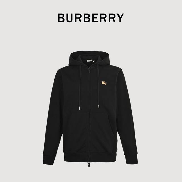 Burberry巴宝莉Bbr 战马十字绣套装拉链连帽外套 高级全棉毛圈面料，肌理感丰富有趣，不同于传统卫衣外套面料，这块面料的手感很好，上身就是那种精英休闲的味