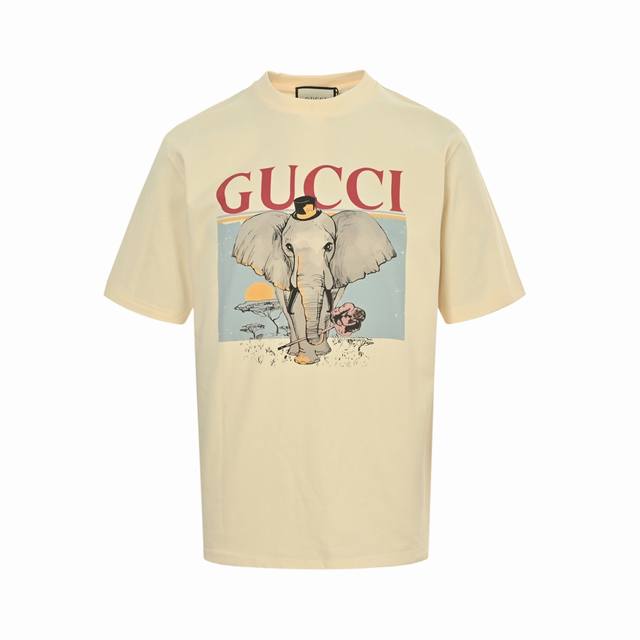 Gucci 古驰 25Ss 趣味卡通印花短袖 32支双纱面料克重280克纯棉重磅营造的 纺织密度高 垂感佳 不易变形 厚织感加上紧密纺纱工艺 不会影响Tee的透