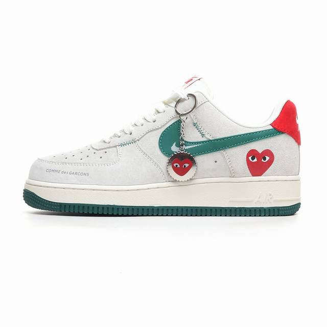 福利特价 海外限量发售！公司级Nike Air Force 1 '07 Low “川久保龄联名 猪八绿勾”空军一号 低帮 运动鞋 休闲鞋 折边针车 工艺难度大
