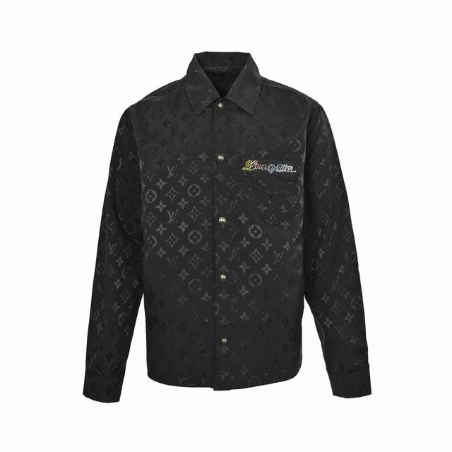 Louis Vuitton 路易威登 25Fw 老花波纹提花彩钻衬衫外套 定制桑棉面料料 面料老花提花工艺 进口澳钻 定制五金辅料 Size:48-54