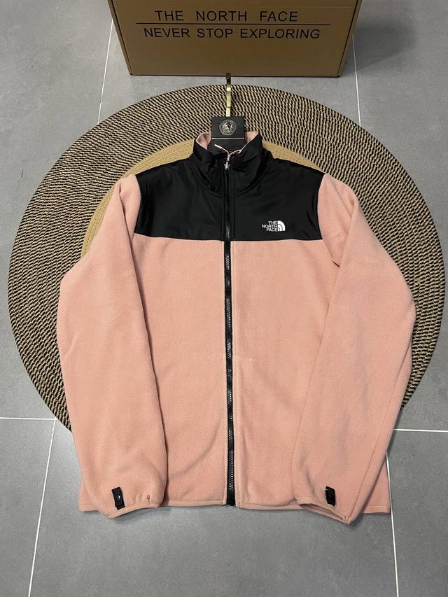 粉色 Thenorthface北面拼接抓绒衣春秋冬新款户外运动摇粒绒内胆外套 跟1990内胆冲锋衣完美融合内胆，1996羽绒服内胆可外穿功能型保暖运动跑步抓绒外