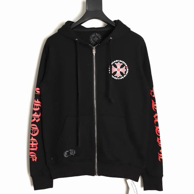 Chrome Hearts 克罗心 25Fw 红十字架印花拉链外套 高克重高密度高品质 毛料柔软细腻亲肤 触感软糯丝滑 保暖性亲肤性极佳 定织定染无色差 无论面