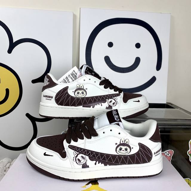 高版本新款Air Jordan 1 Low Aj低帮8591米粽拉布布 防滑耐磨 男女同款 36-44