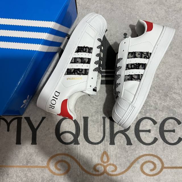 Adidas 阿迪达斯 贝壳头 迪奥白红 36-44码数 男女现货