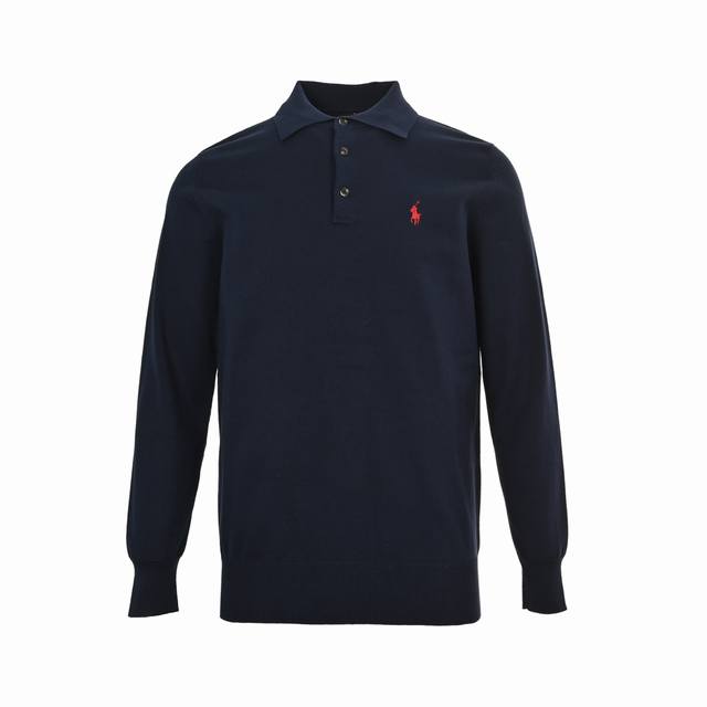 Ralph Lauren 拉夫劳伦 25Fw R81小马标Polo毛衣 采用48支高密纯棉纱线 柔软亲肤且微弹舒滑 久穿不易变形 进口丝光线立体缝制 马标刺绣轮