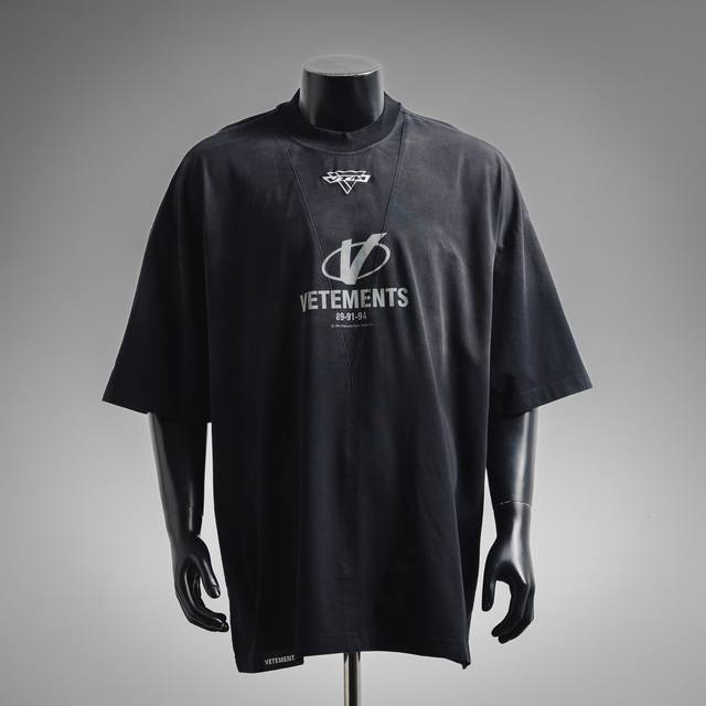 Vetements维特萌25Ss解构拼接风格做旧字母刺绣短袖T恤 Size:S-Xl