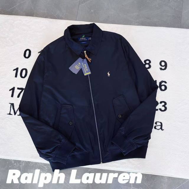 發 -Ralph Lauren拉夫劳伦 经典小马刺绣哈灵顿老干部夹克外套 男女同款 高版本 -面料：原版一比一定织定染客供面料。增加三防工艺，防风防水防污，增加