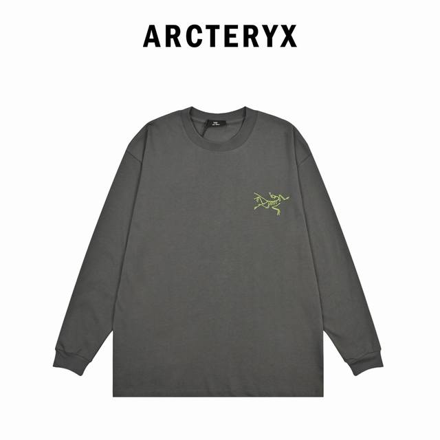 Arcteryx始祖鸟 素描刺绣鸟圆领长袖 双纱300克长袖 ：黑 白 杏 灰 031 ：Xs-L