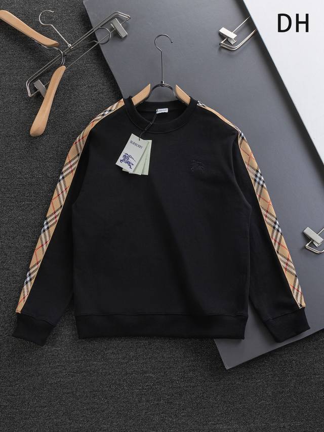 Burberry Bbr 巴宝莉 战马 Bbr 微宽版型S-Xl Bbr 25Ss秋冬款卫衣 新款独家限定 胸口战马刺绣拼接双肩格纹 刺绣Logo 精美工艺 4