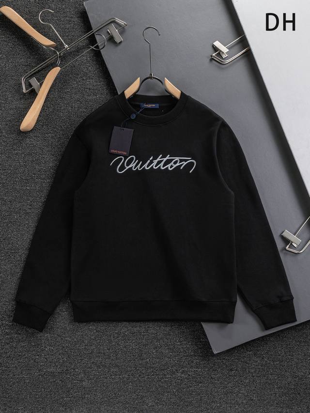 Louis Vuitton 路易威登 1V 驴家 微宽版型S-Xl Lv 25Ss秋冬款卫衣 新品专柜同步专柜上架 重工艺 胸前立体字母个性签名刺绣Logo字母