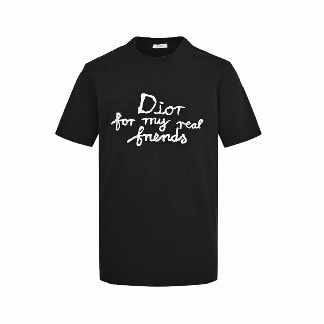Dior 迪奥 25Ss 毛巾绣刺绣字母短袖 定织纯棉竹节棉面料，采用毛巾绣工艺 工艺极其复杂 宽松版型、全套辅料配备 面料柔软实厚三标齐全，男女同款 Size