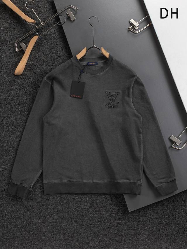 Louis Vuitton 路易威登 1V 驴家 微宽版型S-Xl Lv 25Ss秋冬款卫衣 新品专柜同步专柜上架 多重重工艺 胸口切割字母贴布 后幅切割三叶草