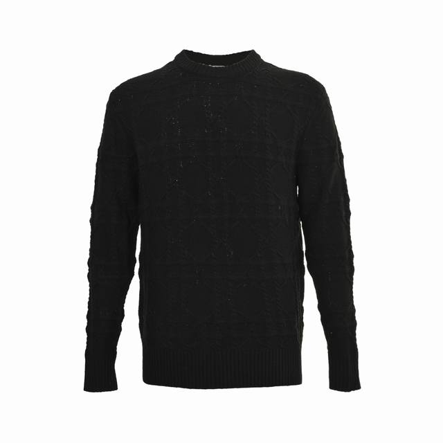 Dior 迪奥 25Fw 藤格纹羊绒圆领针织毛衣 正品26000购入，采用16支羊绒混纺，采用进口机德国 斯托尔 5针织机，毛料提花，毛料酵洗，定制1：1商标，