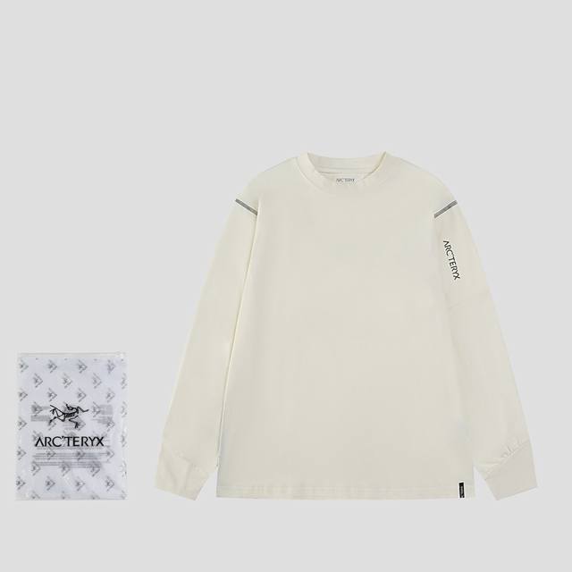 拉链Arc’Teryx 高品质长袖， 款号8778-4 高品质 男女同款初代联名System_A背后大Logo户外机能运动长袖打底，原版定制采双纱面料拼明线进口