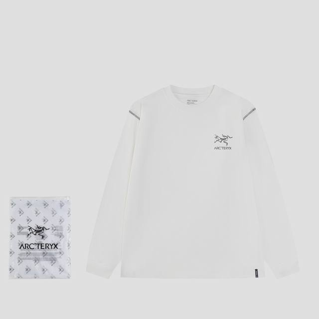 Arc’Teryx 始祖鸟长袖T恤， 款号8777-1 高品质 男女同款初代联名System_A背后大Logo户外机能运动长袖打底，原版定制采用实300克双纱面
