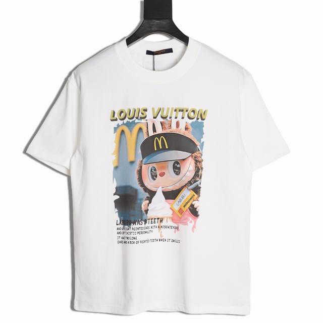 Louis Vuitton 路易威登 25Ss春夏新款 拉布布联名印花短袖T恤 双纱面料280克纯棉重磅营造的 纺织密度高 垂感佳 不易变形 厚织感加上紧密纺纱