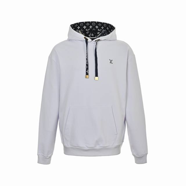 Louis Vuitton 路易威登 老花拼帽绳连帽卫衣 正品10969购入， 克奢牌毛圈卫衣面料，配套1*1双纱拉架重磅罗纹480克，面料酵洗，高温烫钻，胶桨
