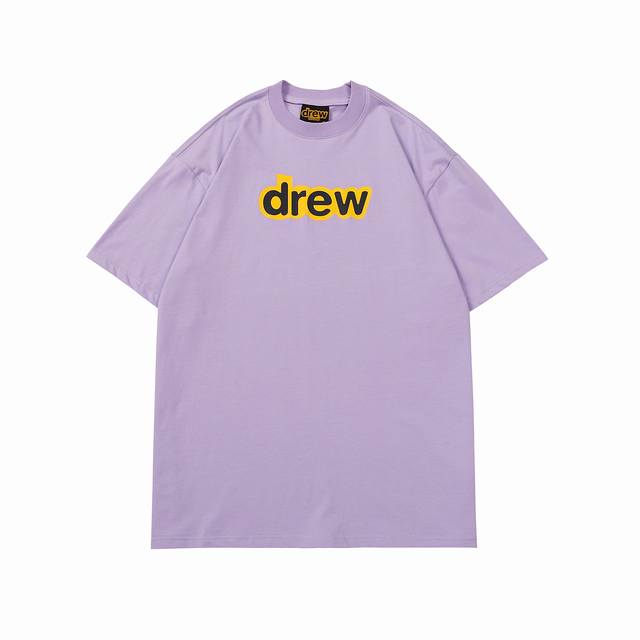 Drew 笑脸短袖T 字母款 -面料：240克双纱高密度纯棉面料 - 工艺: 整件衣服采用精密压花工艺 - 男女同款均可驾驭 - 尺码： M L Xl Xxl