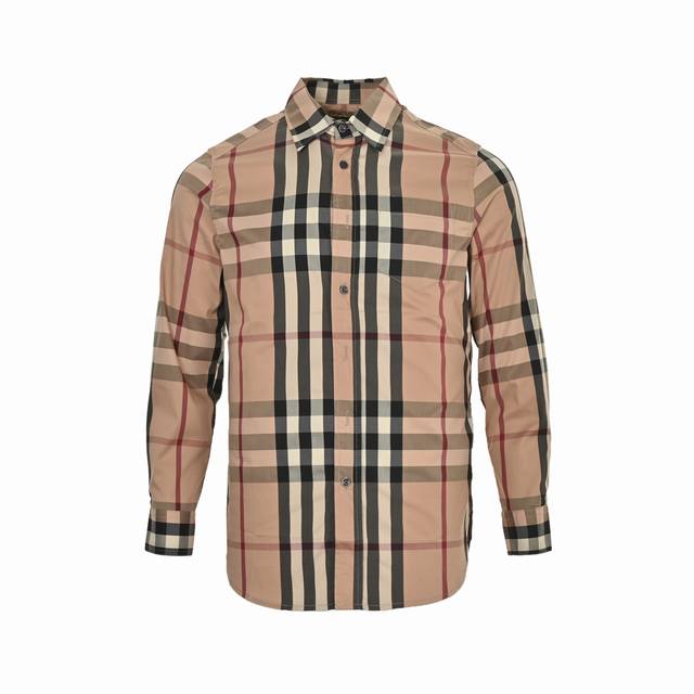 Burberry 巴宝莉 大格纹条纹长袖衬衫 Bbr品牌最具代表性条纹元素衬衣，专柜销量第一款。面料采用双股80支梭织斜纹面料，格纹对位，纱线定织定染，门襟、袖