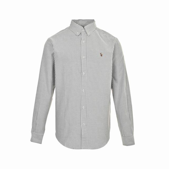 Ralph Lauren 拉夫劳伦 R42牛津纺条纹Logo刺绣衬衫 男女同款 自带氛围感 兼顾舒适百搭且质感满分 ，是游走于正式和休闲之间的精致格调！无风格划
