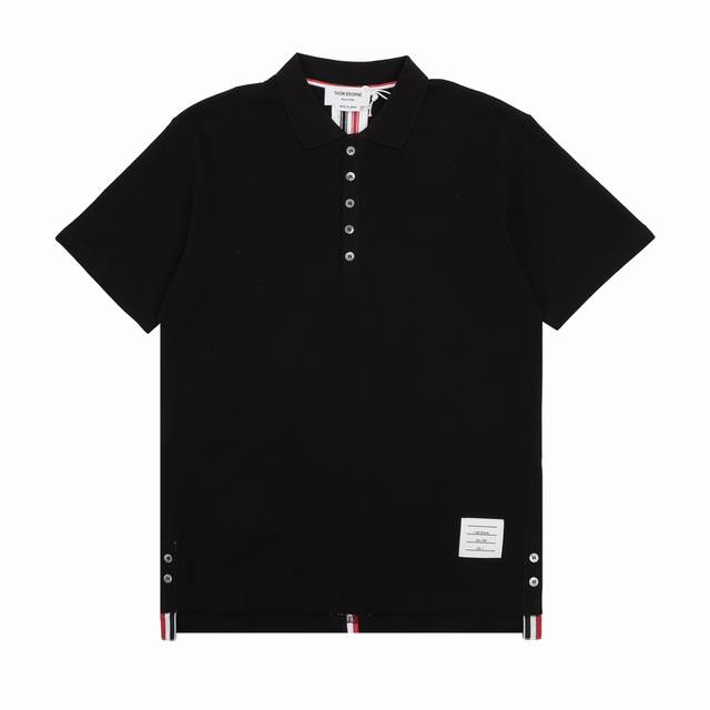 Thom Browne 汤姆布朗 后背织带短袖Polo衫 Size：1-4