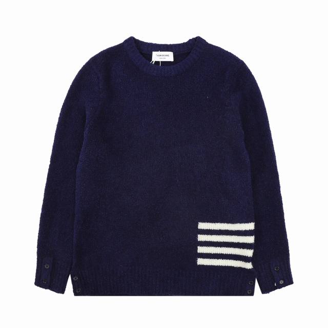 Thom Browne 汤姆布朗 色织四杠圆领毛衣 Size：S-L