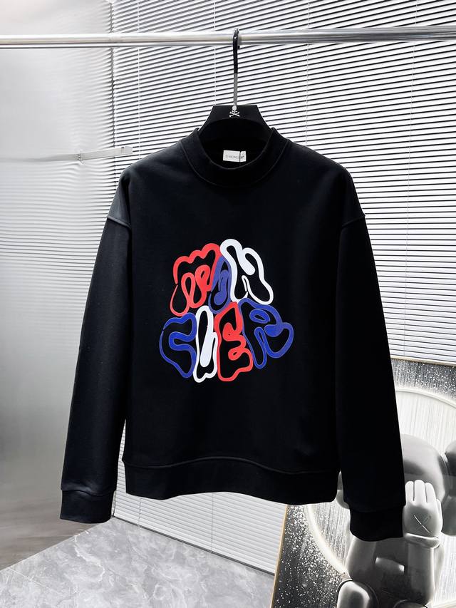 蒙口 Moncler 2025Ss早秋新款 长袖 圆领 卫衣，高端版本！专柜定制面料 透气舒适度高，细节无可挑剔，品牌元素设计理念，体现高品质。手感细腻柔软！呈