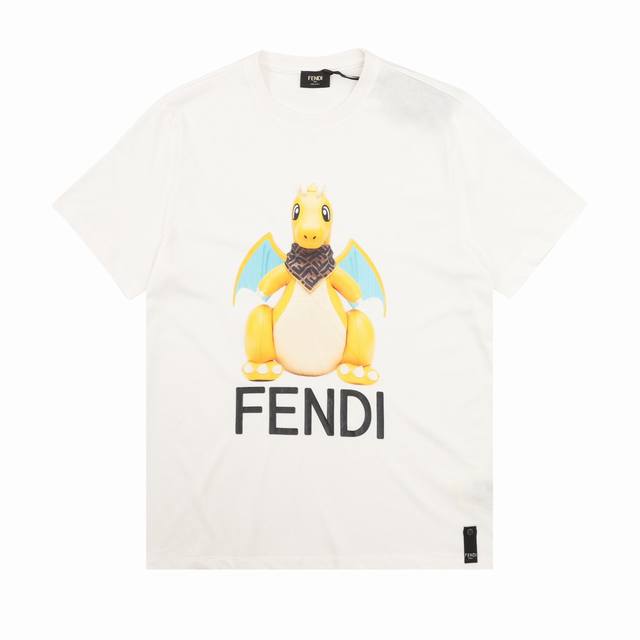 Fendi 芬迪 龙年限定印花短袖T恤 Size: S-L