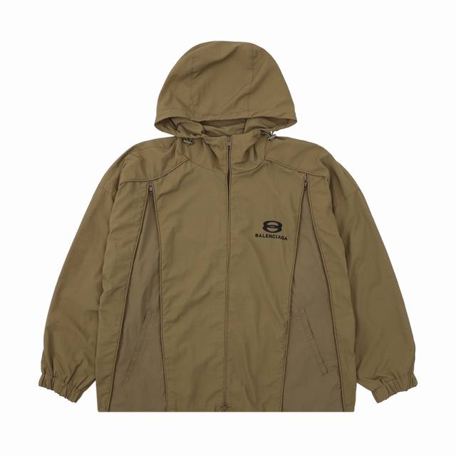 Balenciaga 巴黎世家 字母刺绣拉链连帽夹克外套 Size：Xs-L