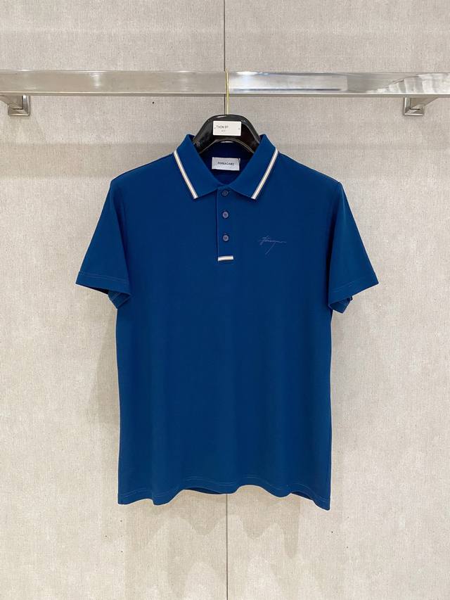 新品上市 菲拉格慕 2025Ss夏季新款字母Logo男士翻领Polo衫！经典商务男款，高端男装的天花板级别的商务男款！简约时尚大气不失优雅，单穿内搭体面过人，品