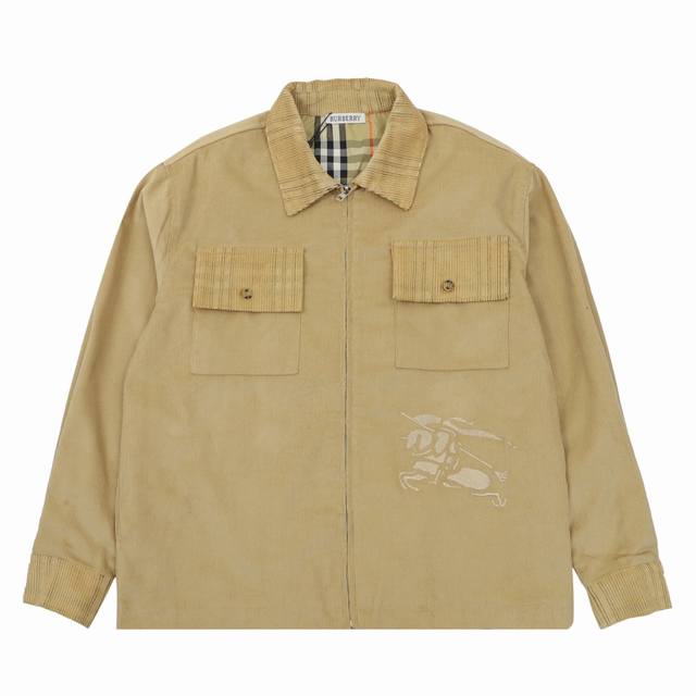 Burberry 巴宝莉 灯芯绒格子夹克外套 Size：Xs-L