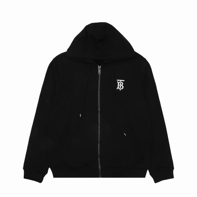 Burberry 巴宝莉 胸口徽标格帽拉链连帽卫衣 Size：S-Xl