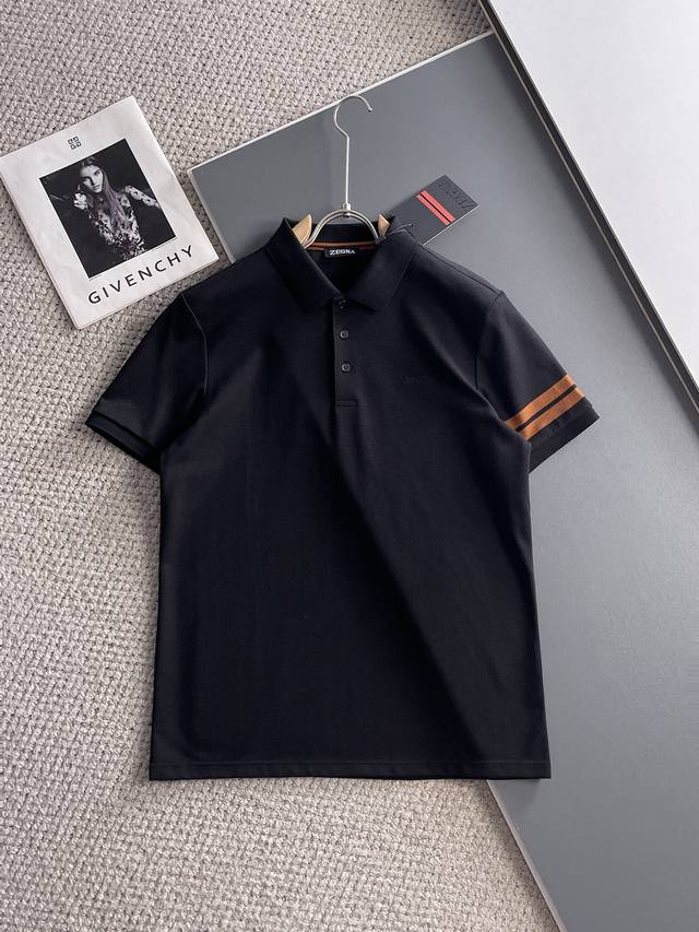 杰尼亚 2025Ss夏季新款字母Logo男士翻领Polo衫！经典商务男款，高端男装的天花板级别的商务男款！简约时尚大气不失优雅，单穿内搭体面过人，品质控 细节控