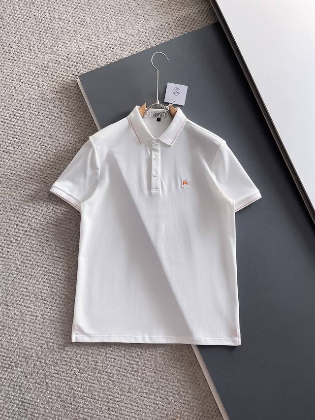 新品上市 爱马仕 2025Ss夏季新款字母Logo男士翻领Polo衫！经典商务男款，高端男装的天花板级别的商务男款！简约时尚大气不失优雅，单穿内搭体面过人，品质