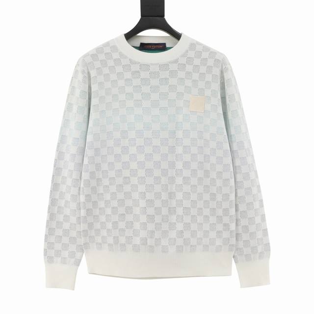 Louis Vuitton Lv 渐变满印针织圆领毛衣 正品9939购入，采用60支双股棉纱毛料，采用德国进口 Soto 14针织机，毛料提花，进口刺绣，毛料酵