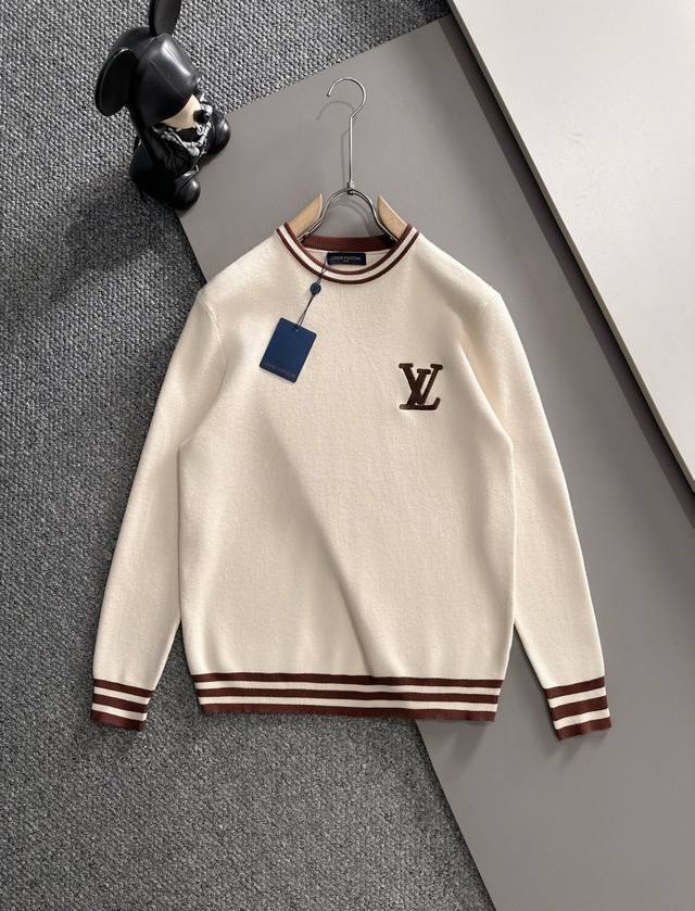 改价 L牌*合身版型M-Xxxl 2025春夏新款拼色条纹提花圆领，精致绣花工艺专柜面料，顶级元素融合打造，经典短袖3标齐全，潮男时尚，无论是上身舒适度还是都是