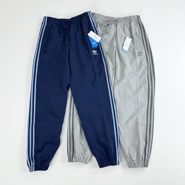 三叶草梭织长裤 面料塔丝隆，刺绣标 尺码: S-2Xl 颜色: 灰色，兰色 S