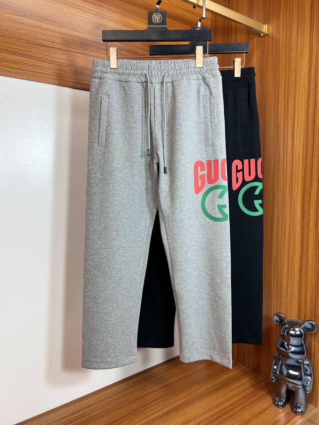 Gucci 古奇 2025春夏新品 三标齐全 松紧裤 休闲裤 好货不用过多介绍 看细节 专柜码数：M-Xxxl 175 140上身L