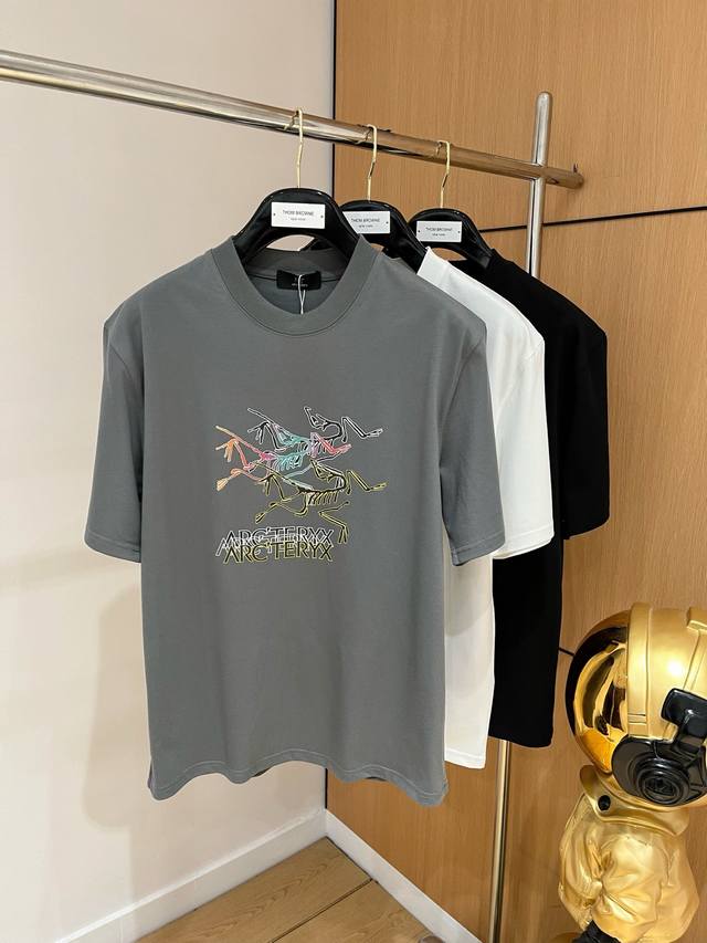 Arc 始祖鸟 2025春夏新品 三标齐全 260克圆领纯棉短袖T恤 好货不用过多介绍 看细节 专柜码数：M-Xxxl 175 140建议L