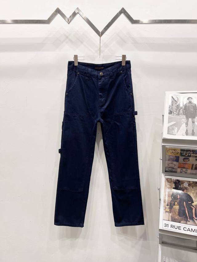 款号: K1480 驴家2025新款工装伐木口袋刺绣Logo情侣款水洗宽松牛仔裤 高版本高版本 顶级天花板品质 不同水洗质感的款式，对腿细腿粗人士十分友好，直筒